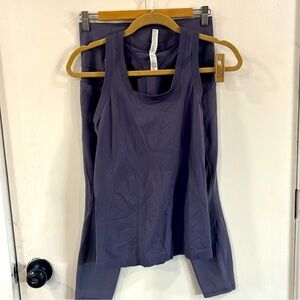 Athleta Purple Tank and Leggings Set